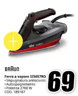 MediaWorld BRAUN Ferro a vapore SI5057RD offerta