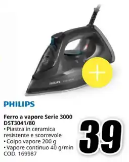 MediaWorld PHILIPS Ferro a vapore Serie 3000 DST3041/80 offerta