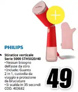 MediaWorld PHILIPS Stiratice verticale Serie 5000 STH5020/40 offerta