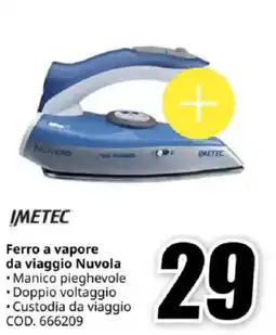 MediaWorld IMETEC Ferro a vapore da viaggio Nuvola offerta