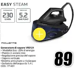 MediaWorld Rowenta Generatore di vapore VR5121 offerta