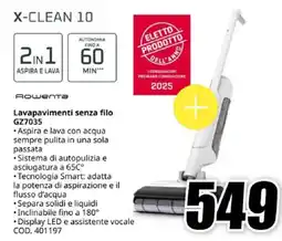 MediaWorld Rowenta Lavapavimenti senza filo GZ7035 offerta