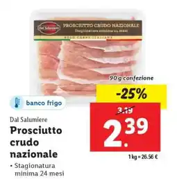 Lidl Prosciutto Crudo Nazionale offerta