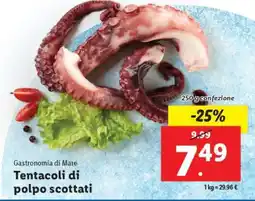 Lidl Tentacoli di polpo scottati offerta