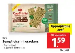 Lidl Semplicissimi Crackers offerta