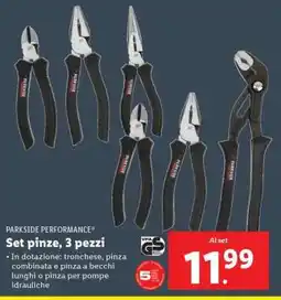 Lidl Set pinze, 3 pezzi offerta