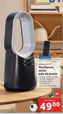 Lidl SILVERCREST Ventilatore senza pale da tavolo offerta