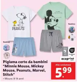 Lidl Pigiama corto da bambini offerta