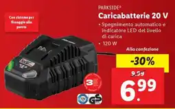 Lidl PARKSIDE Caricabatterie 20 V offerta