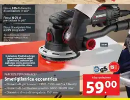 Lidl Smerigliatrice eccentrica PARKSIDE PERFORMANCE offerta