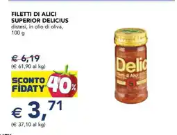 Esselunga Filetti di Alici Superior Delicius offerta