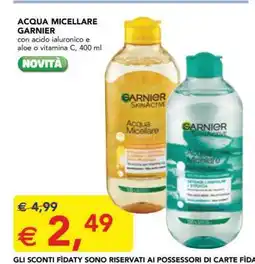 Esselunga ACQUA MICELLARE GARNIER offerta