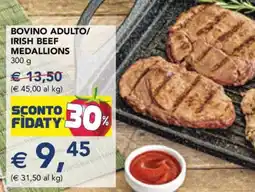 Esselunga BOVINO ADULTO/IRISH BEEF MEDALLIONS offerta