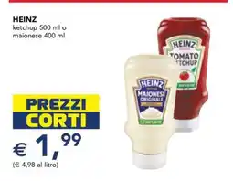 Esselunga HEINZ ketchup o maionese offerta