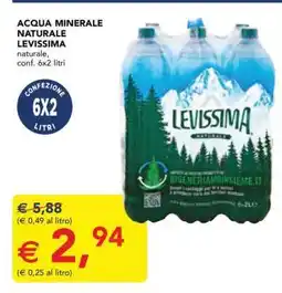 Esselunga Acqua Minerale Naturale Levissima offerta