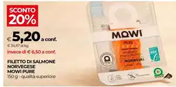Coop FILETTO DI SALMONE NORVEGESE MOWI PURE offerta