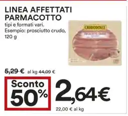 Coop Linea Affettati Parmacotto offerta
