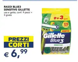 Esselunga RASOI BLUE3 SENSITIVE GILLETTE offerta