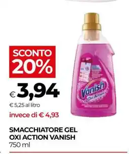 Coop SMACCHIATORE GEL OXI ACTION VANISH offerta
