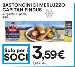 Coop Bastoncini di Merluzzo Capitan Findus offerta