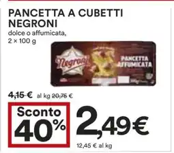 Coop Pancetta a Cubetti Negroni offerta