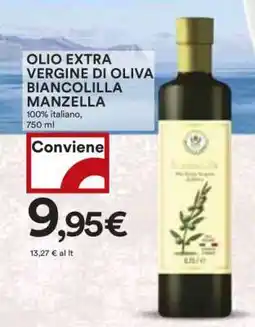 Coop OLIO EXTRA VERGINE DI OLIVA BIANCOLILLA MANZELLA offerta