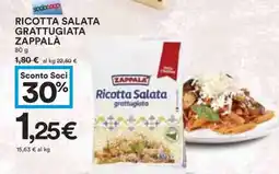 Coop RICOTTA SALATA GRATTUGIATA ZAPPALÀ offerta
