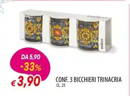 Famila CONF. 3 BICCHIERI TRINACRIA offerta