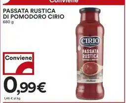 Coop Passata Rustica di Pomodoro Cirio offerta