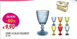 Famila CONF. 6 CALICI COLORATI offerta