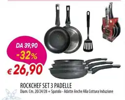 Famila ROCKCHEF SET 3 PADELLE offerta