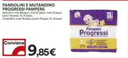 Coop PANNOLINI E MUTANDINO PROGRESSI PAMPERS offerta