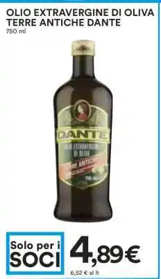 Coop OLIO EXTRAVERGINE DI OLIVA TERRE ANTICHE DANTE offerta