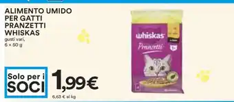 Coop ALIMENTO UMIDO PER GATTI PRANZETTI WHISKAS offerta