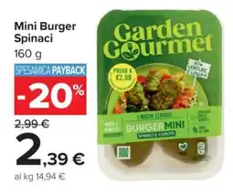Carrefour Mini Burger Spinaci offerta