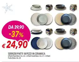 Famila SERVIZIO PIATTI 18 PEZZI IN CERAMICA offerta