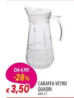Famila CARAFFA VETRO QUADRI offerta