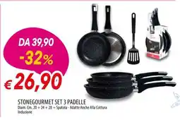 Famila STONEGOURMET SET 3 PADELLE offerta