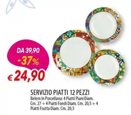 Famila SERVIZIO PIATTI 12 PEZZI offerta