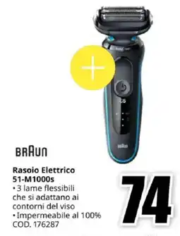 MediaWorld BRAUN Rasoio Elettrico 51-M1000s offerta