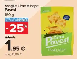 Carrefour Sfoglie Lime e Pepe Pavesi offerta