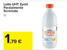 Carrefour Latte UHT Zymil Parzialmente Scremato offerta