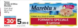 Carrefour Tonno all'Olio di Oliva Mareblu offerta