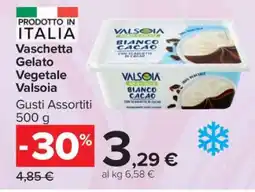 Carrefour Vaschetta Gelato Vegetale Valsoia offerta