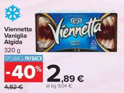 Carrefour VIENNETTA VANIGLIA ALGIDA offerta