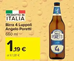 Carrefour Birra 4 Luppoli Angelo Poretti offerta