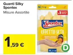 Carrefour Guanti Silky Spontex offerta