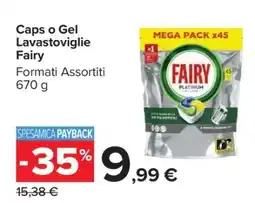 Carrefour Caps o Gel Lavastoviglie Fairy offerta