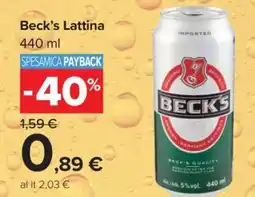 Carrefour Beck’s Lattina offerta