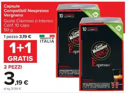 Carrefour Capsule Compatibili Nespresso Vergnano offerta